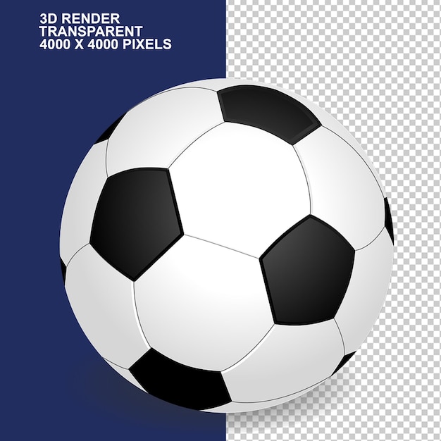 Renderización 3D realista de la pelota de fútbol
