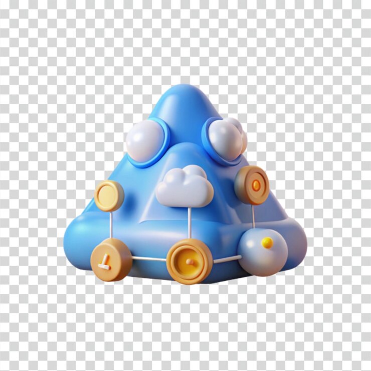 PSD renderización 3d de la red de computación en la nube