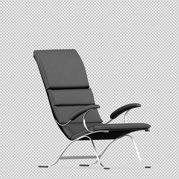 Renderización 3D de la silla isométrica