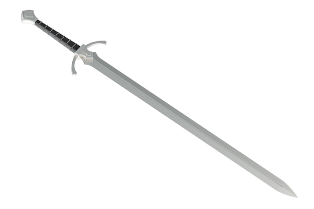Renderización 3D de Squire Sword aislada en un fondo transparente
