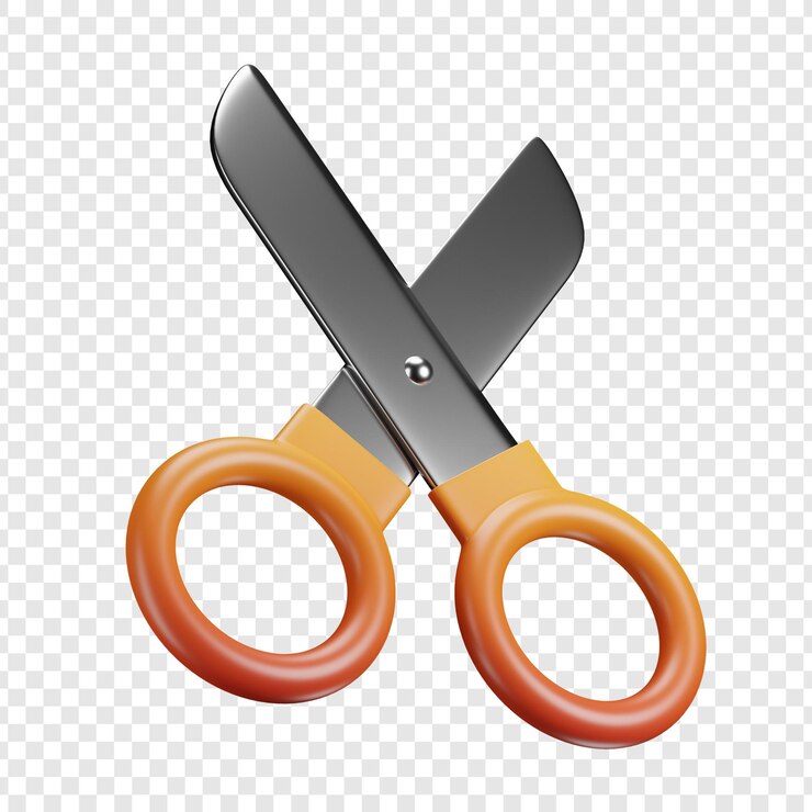 PSD renderización 3d de las tijeras
