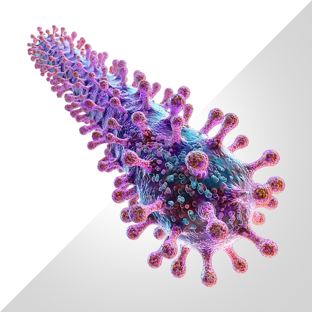 Renderización 3D de virus filamentosos