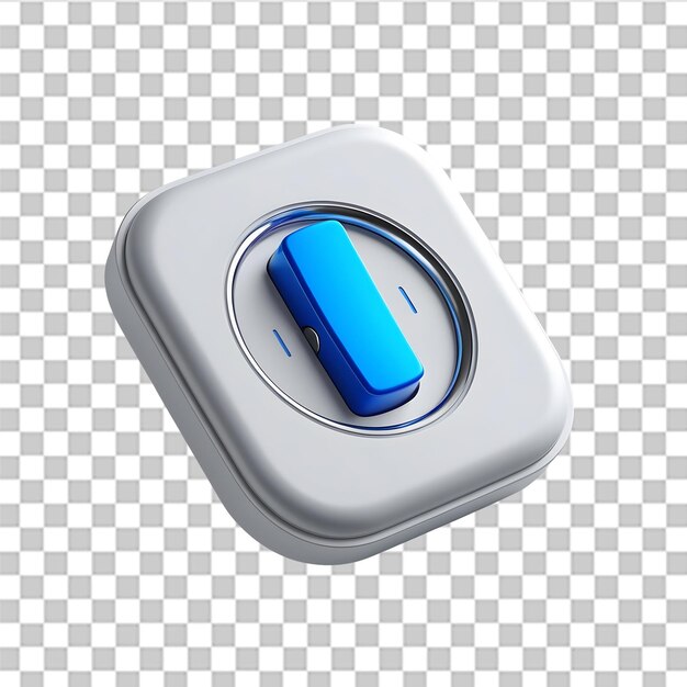 Renderización aislada en 3D del icono del botón de cambio PSD ideal para la interfaz de usuario y aplicaciones creativas