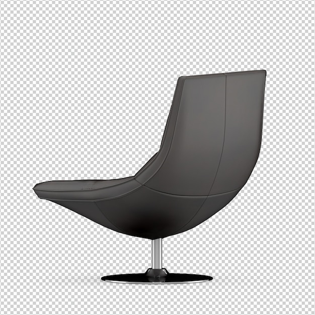 Renderización aislada 3D de la silla isométrica