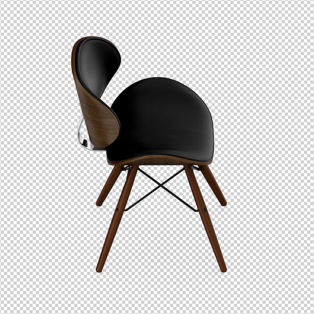 Renderización aislada 3D de la silla isométrica
