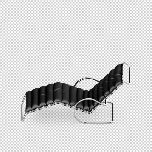 Renderización aislada 3D de la silla isométrica
