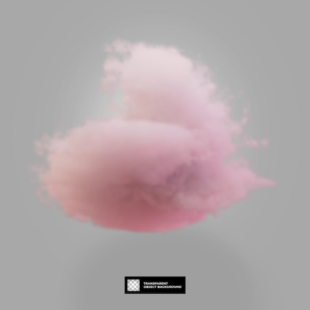 Renderización estética en 3D de la nube rosada