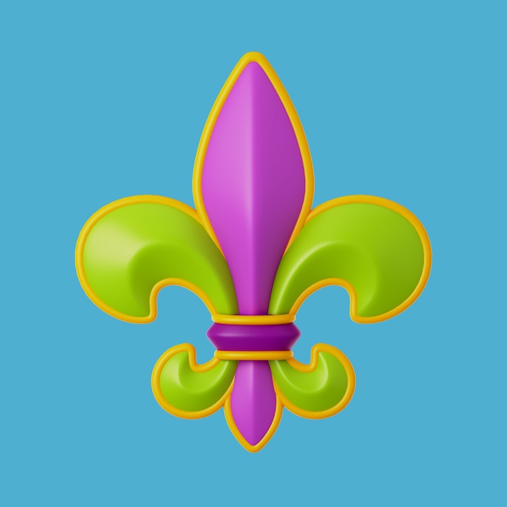 PSD renderización del icono del mardi gras