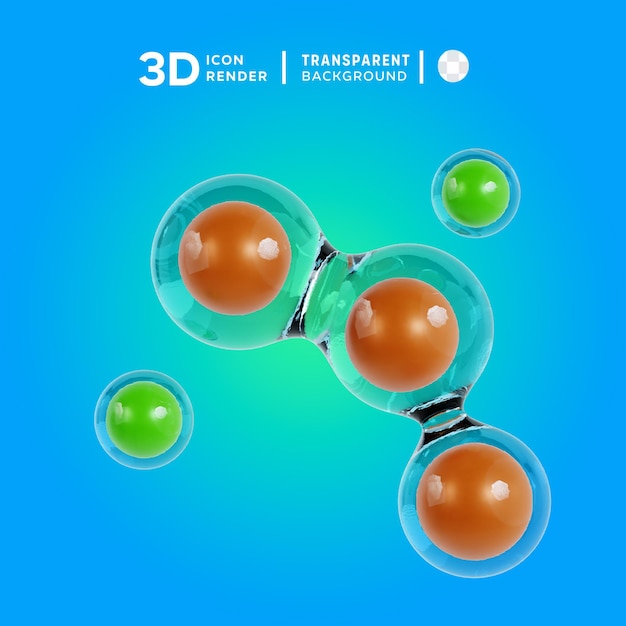 PSD renderización de la ilustración 3d de la celda de la división