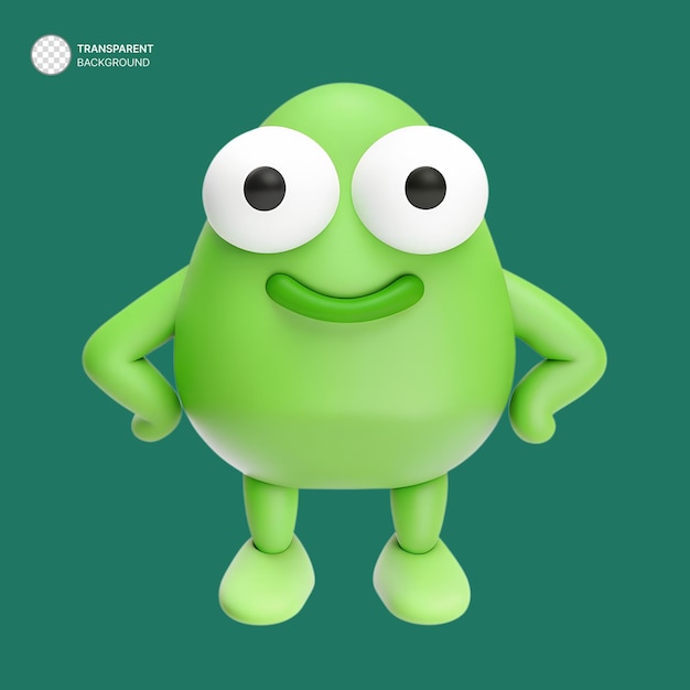 Renderización de personajes abstractos de dibujos animados en PSD 3D