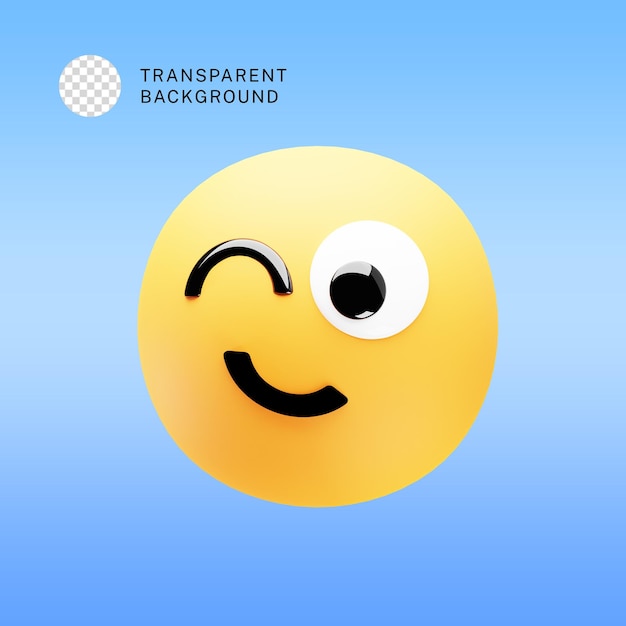 Renderización en PSD 3D del icono de los emojis