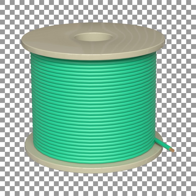 Renderización realista de cables o cables en 3D para negocios de diseño eléctrico, etc.