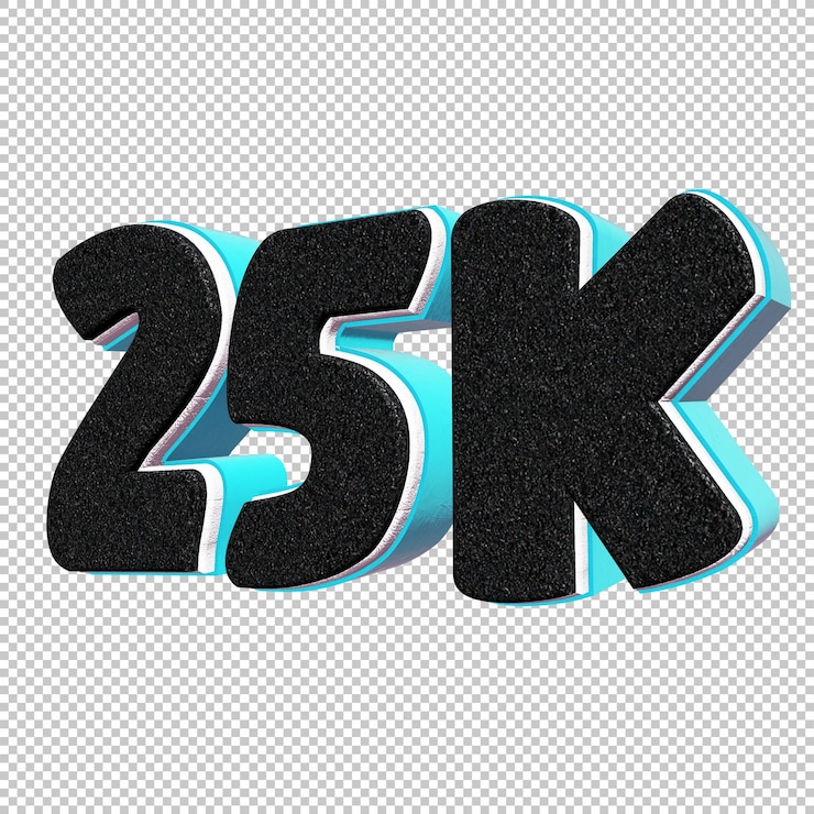 PSD renderizado 3d de 25k por ciento