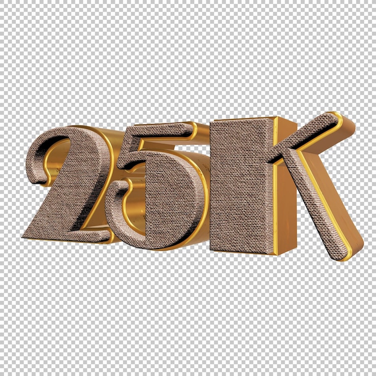 PSD renderizado 3d de 25k por ciento