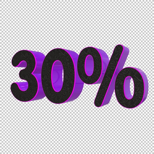 renderizado 3d del 30 por ciento