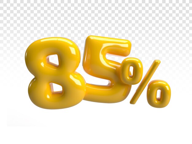Renderizado en 3D del 85 por ciento