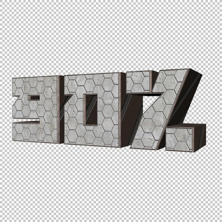 PSD renderizado 3d del 90 por ciento