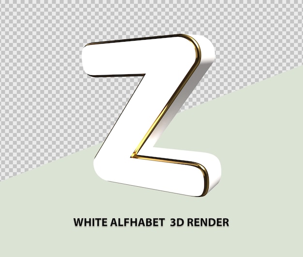 Renderizado 3d del alfabeto