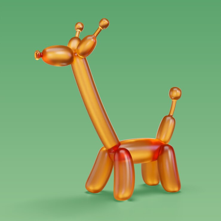 Renderizado en 3D del animal del globo