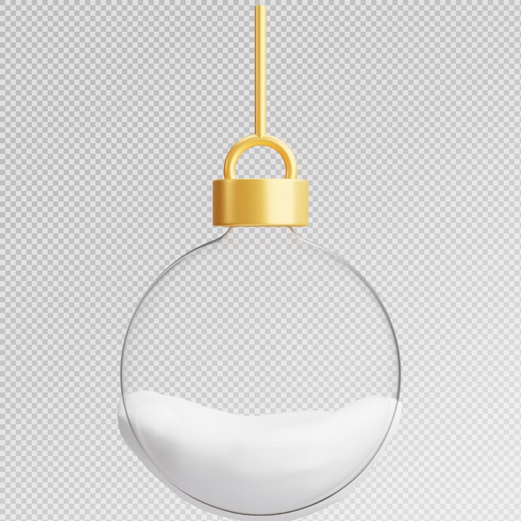 PSD renderizado en 3d de la bola de navidad de vidrio para la decoración
