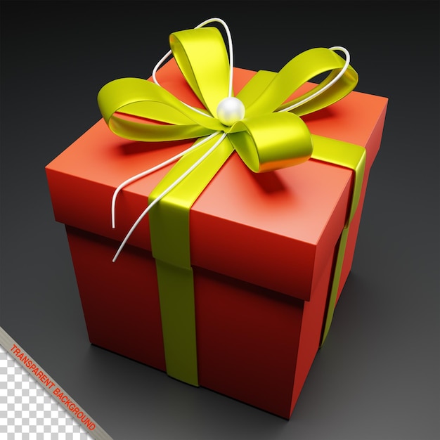 PSD renderizado en 3d de la caja de regalos