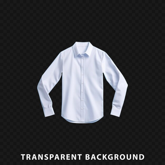 PSD renderizado en 3d camiseta larga blanca aislada sobre un fondo transparente