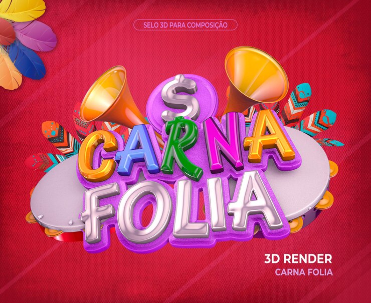 PSD renderizado en 3d de carnabfolia