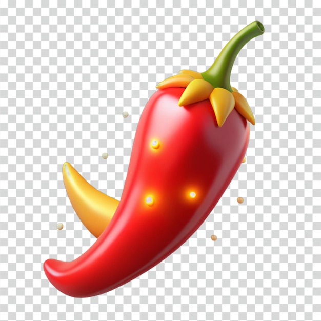 Renderizado en 3D de un chile dulce