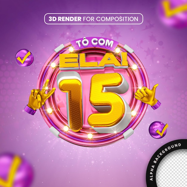 Renderizado en 3D para la composición de la 15a Campaña Electoral
