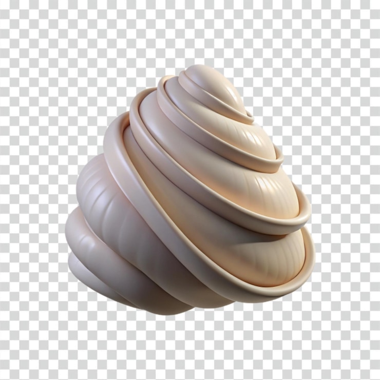 PSD renderizado en 3d de la concha espiral abstracta