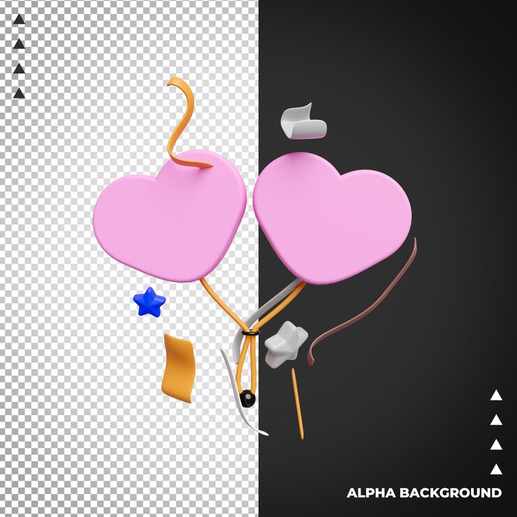 PSD renderizado en 3d de los confetes
