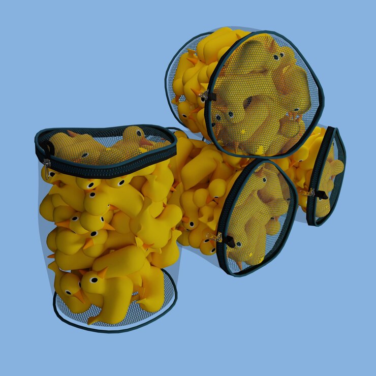 PSD renderizado en 3d de la cubeta del paquete