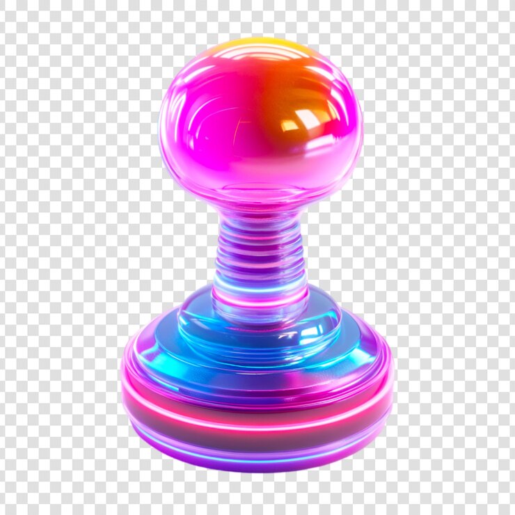 PSD renderizado en 3d del diseño abstracto del sello de arco iris de neón