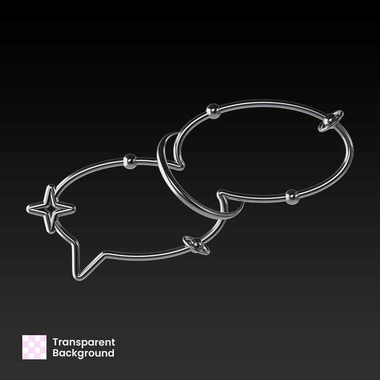 PSD renderizado en 3d de dos burbujas de texto