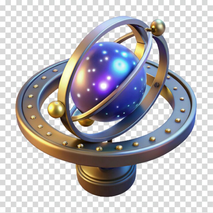 PSD renderizado en 3d de la esfera armilar