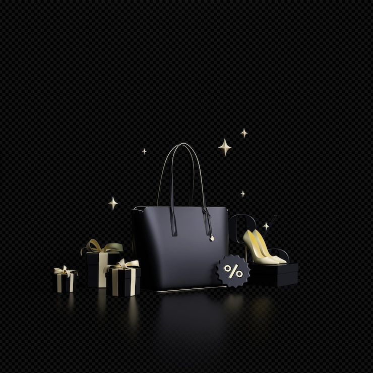 PSD renderizado en 3d fondo de venta de viernes negro. pancarta, afiche, podio sobre fondo negro.