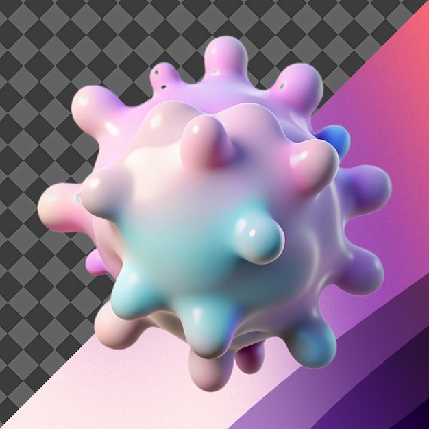 Renderizado en 3D de fondos abstractos en forma de manchas pastel