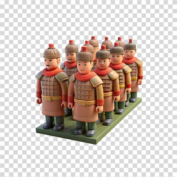 PSD renderizado en 3d de la formación del ejército antiguo