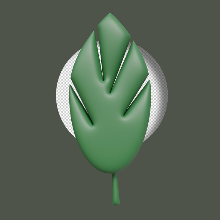 PSD renderizado 3d de la hoja