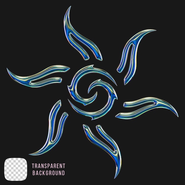 Renderizado en 3D del icono metálico de Psd
