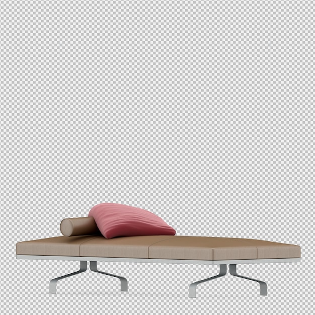 Renderizado en 3D del lecho isométrico