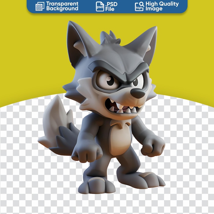 PSD renderizado en 3d de un lindo y enojado personaje de halloween