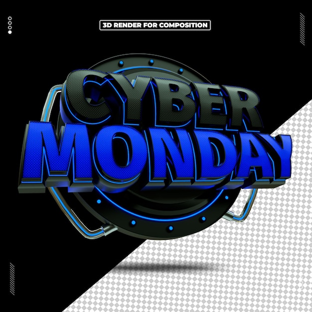Renderizado en 3D el lunes cibernético
