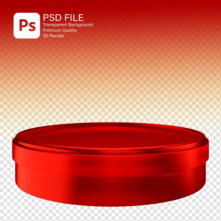 PSD renderizado en 3d de una maqueta de podio redondo
