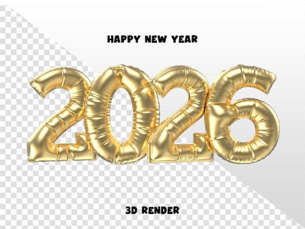 Renderizado en 3D del número dorado