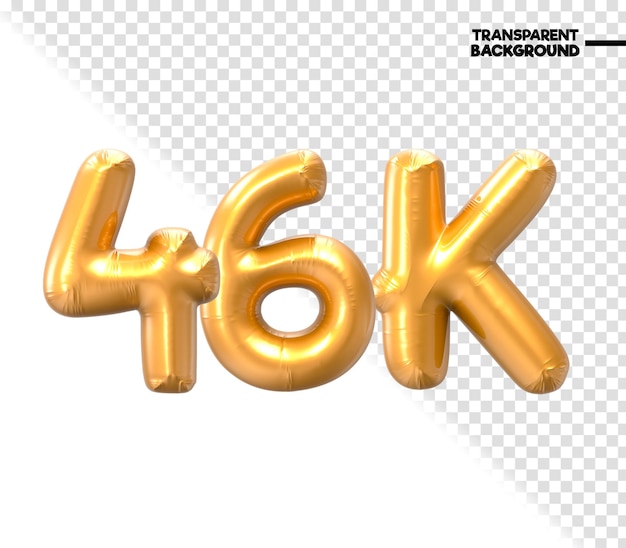 Renderizado en 3D con el número de oro de 46K