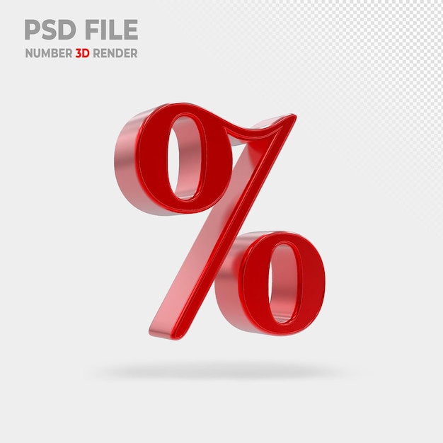 Renderizado 3d de numner red styles