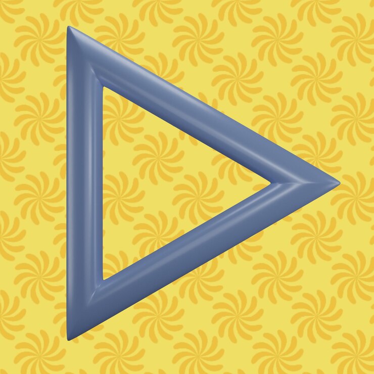 PSD renderizado 3d de objeto triangular
