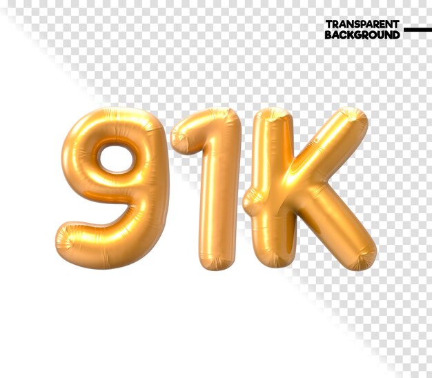 Renderizado en 3D en oro de 19K