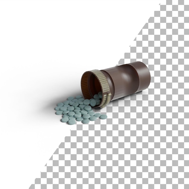 PSD renderizado en 3d de las pastillas